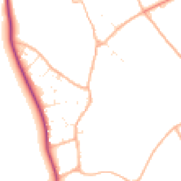 Daytime road noise heatmap for SP4 9PN