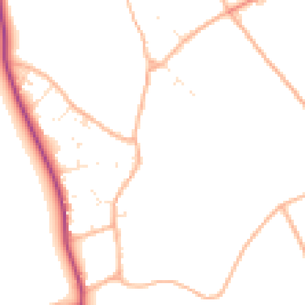 Daytime road noise heatmap for SP4 9PW