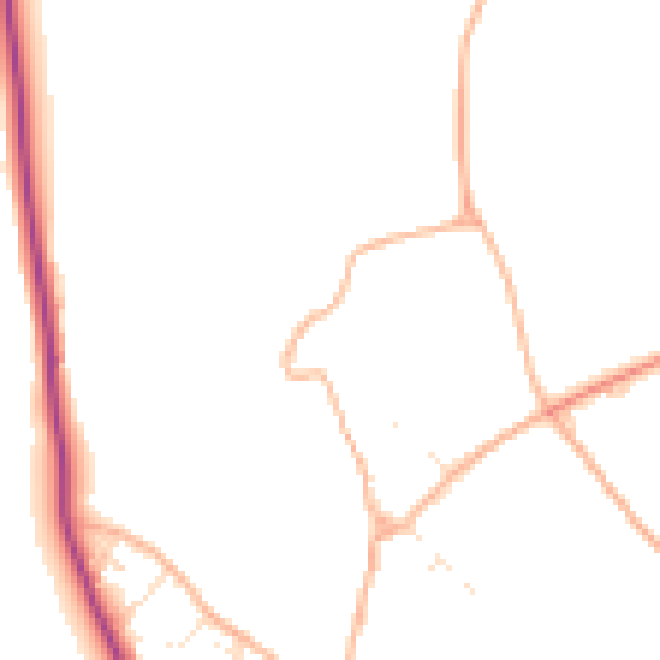 Daytime road noise heatmap for SP4 9QA