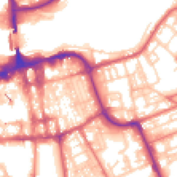 Daytime road noise heatmap for SR1 1HA