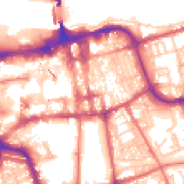 Daytime road noise heatmap for SR1 1HT