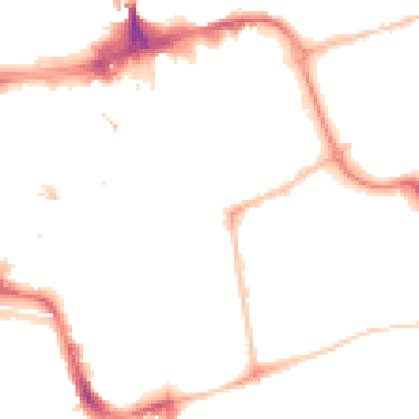 Night-time road noise heatmap for SR1 1JE
