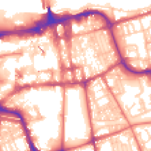 Daytime road noise heatmap for SR1 1JG