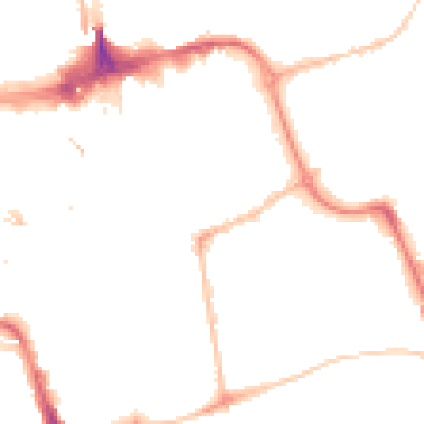 Night-time road noise heatmap for SR1 1LE