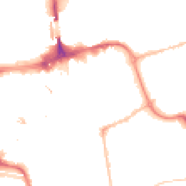 Night-time road noise heatmap for SR1 1NL