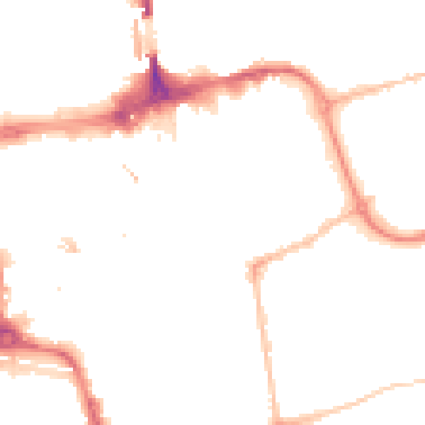 Night-time road noise heatmap for SR1 1QN