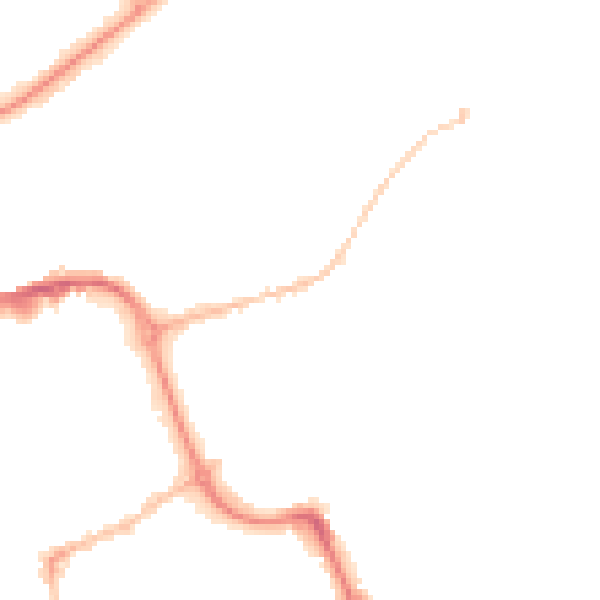 Night-time road noise heatmap for SR1 2LA