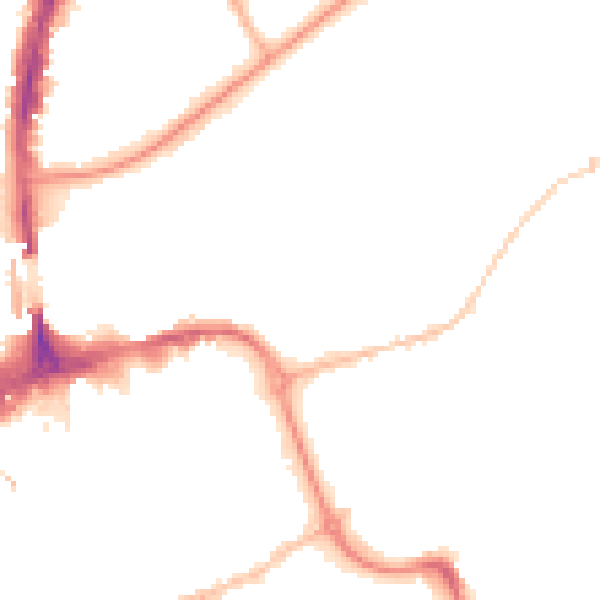 Night-time road noise heatmap for SR1 2RE