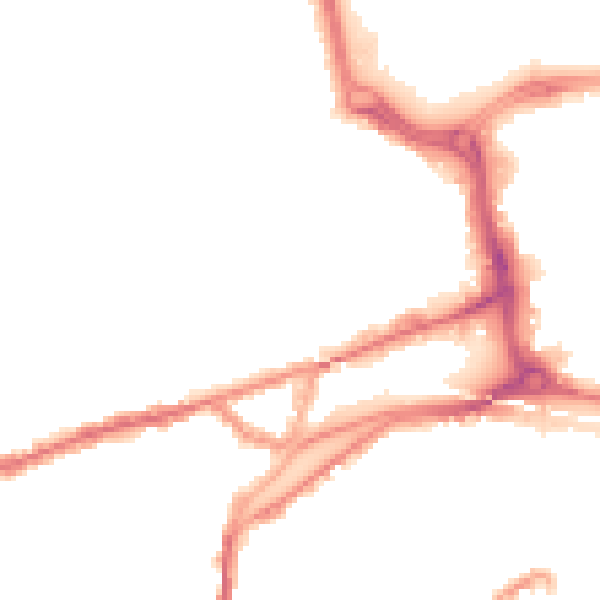 Night-time road noise heatmap for SR1 3SQ