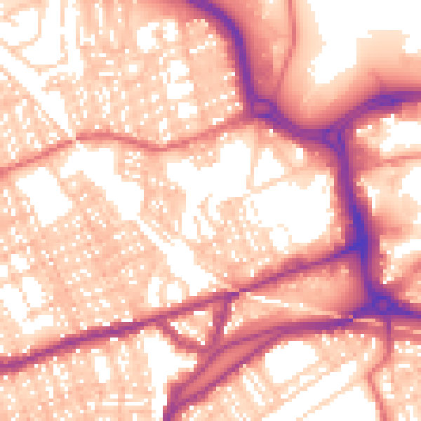 Daytime road noise heatmap for SR1 3SW