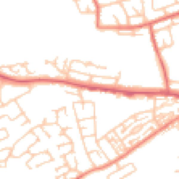 Daytime road noise heatmap for SR2 0AG