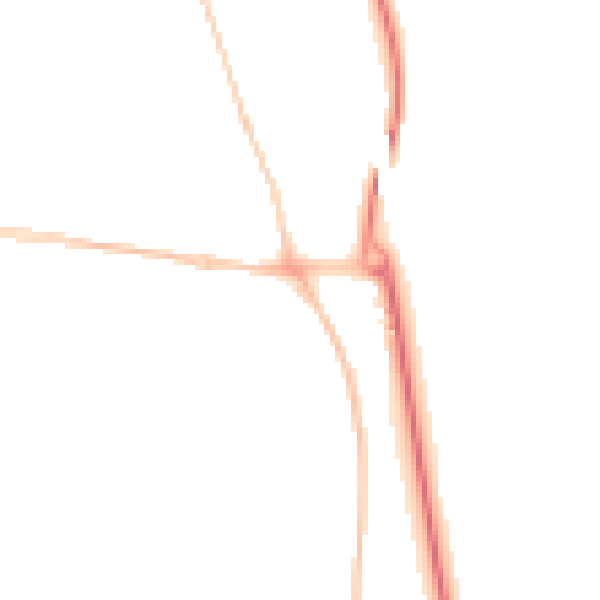 Night-time road noise heatmap for SR2 0AH