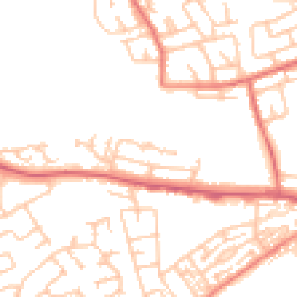 Daytime road noise heatmap for SR2 0AN