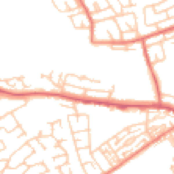 Daytime road noise heatmap for SR2 0AQ