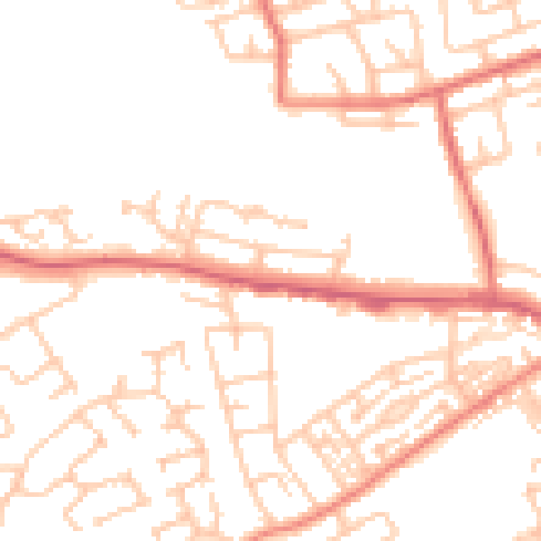 Daytime road noise heatmap for SR2 0AR