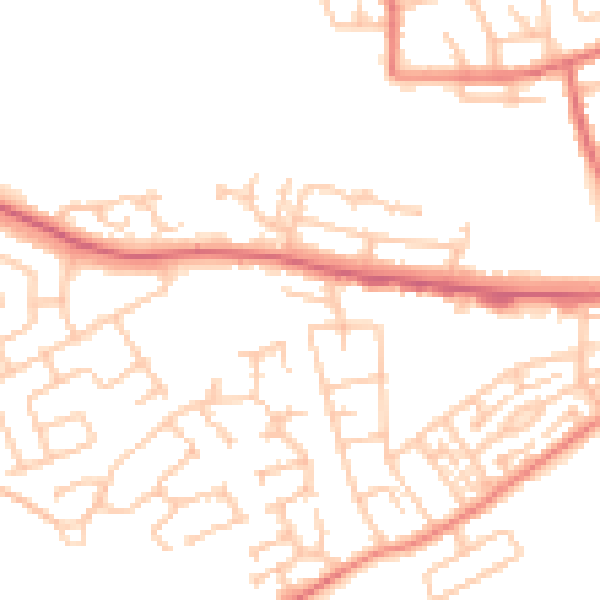 Daytime road noise heatmap for SR2 0AU