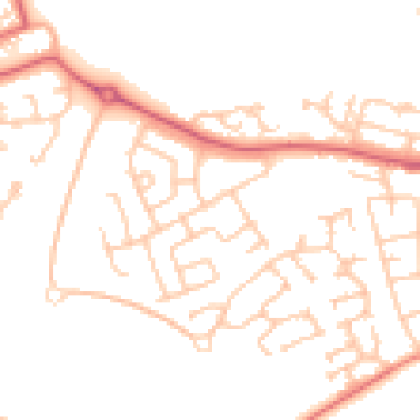 Daytime road noise heatmap for SR2 0AZ