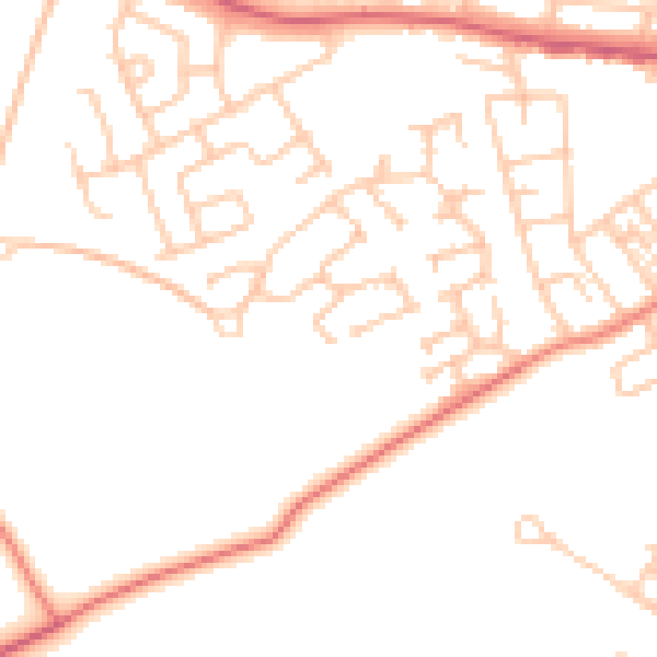 Daytime road noise heatmap for SR2 0DA