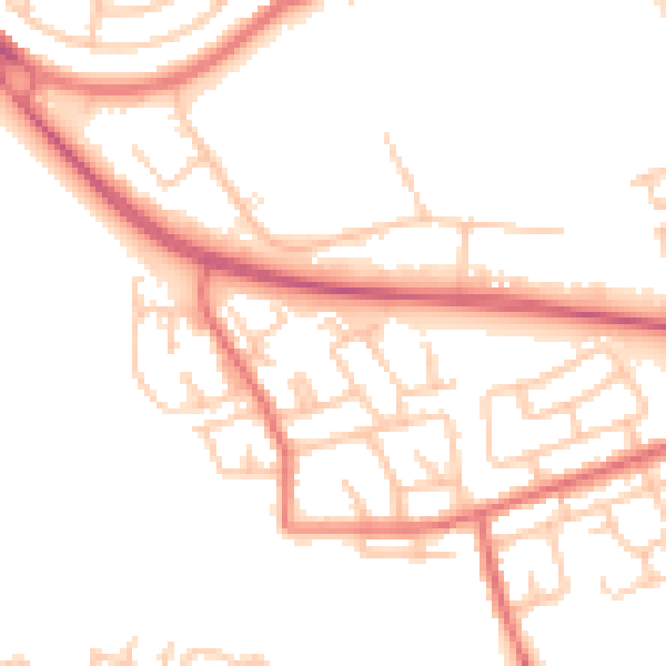 Daytime road noise heatmap for SR2 0EF