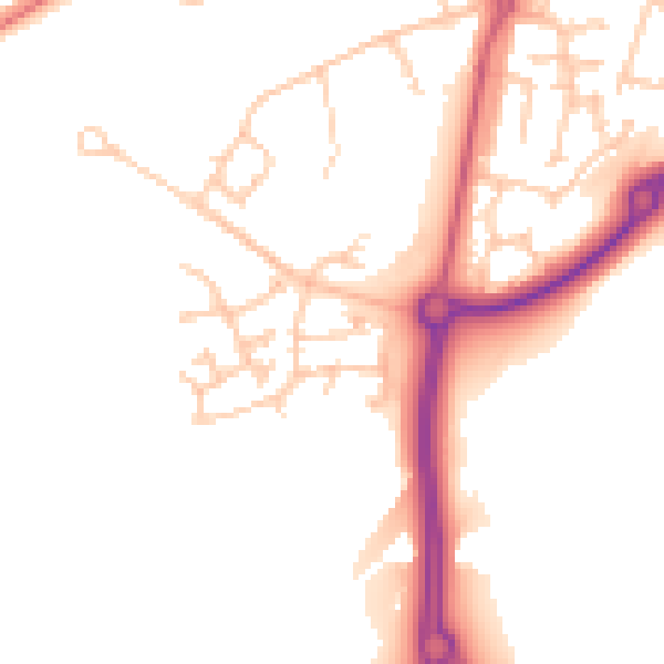 Daytime road noise heatmap for SR2 0FG
