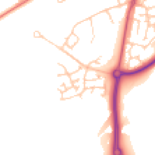Daytime road noise heatmap for SR2 0FL