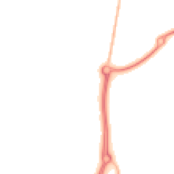 Night-time road noise heatmap for SR2 0FN