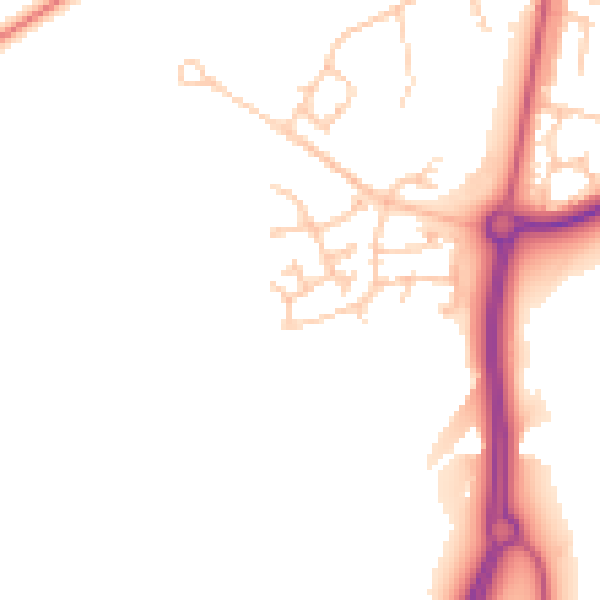 Daytime road noise heatmap for SR2 0FW