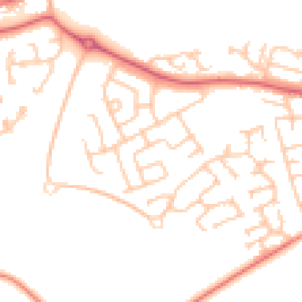 Daytime road noise heatmap for SR2 0GA