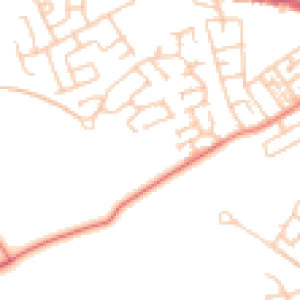 Daytime road noise heatmap for SR2 0GE