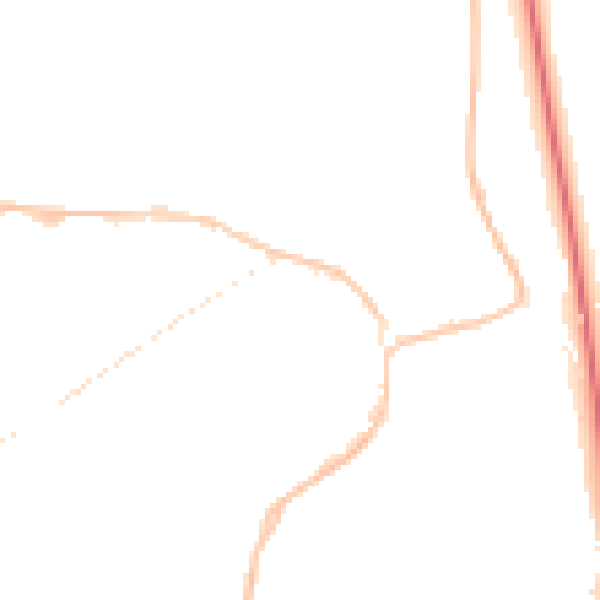 Night-time road noise heatmap for SR2 0HF