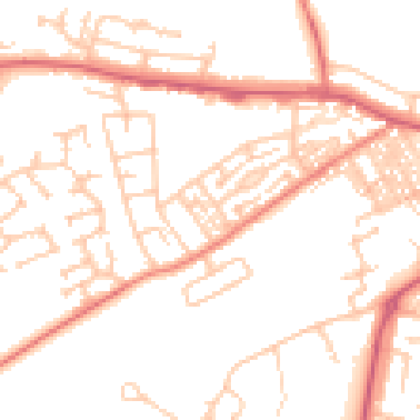 Daytime road noise heatmap for SR2 0HZ