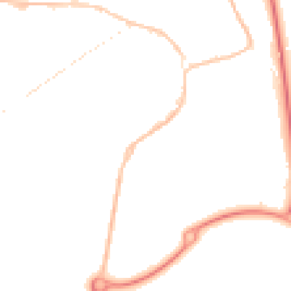 Night-time road noise heatmap for SR2 0LD