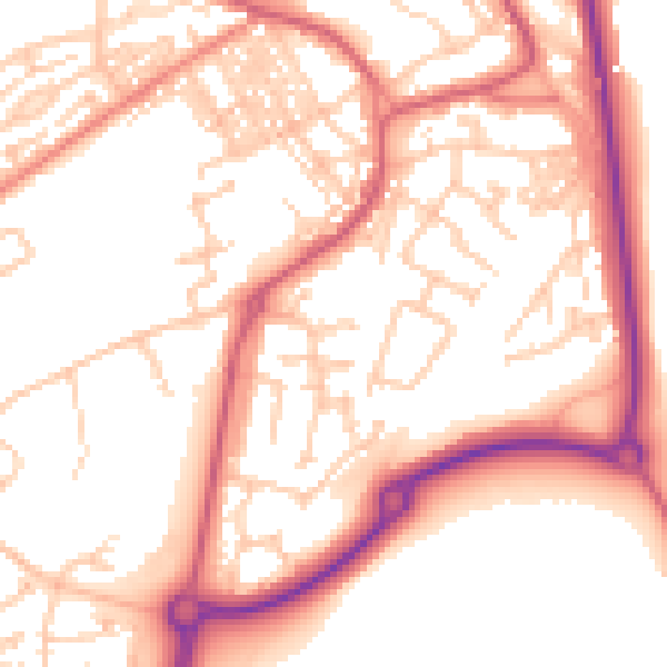 Daytime road noise heatmap for SR2 0LE