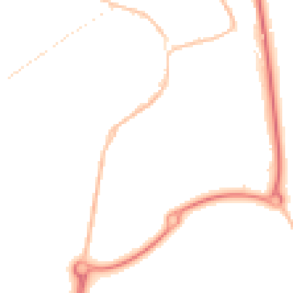 Night-time road noise heatmap for SR2 0LE