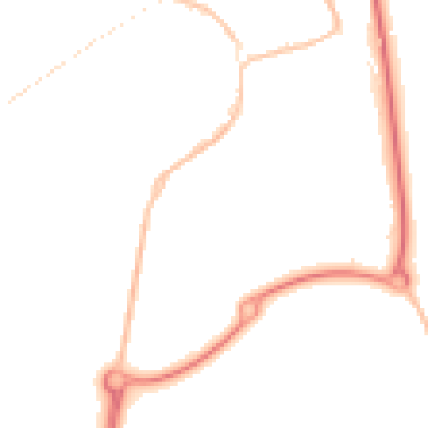 Night-time road noise heatmap for SR2 0LF