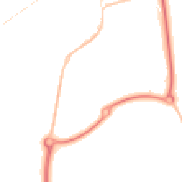 Night-time road noise heatmap for SR2 0LG