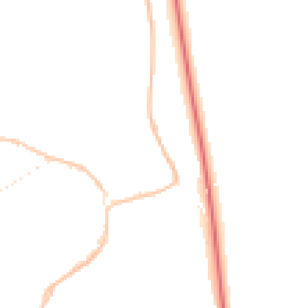Night-time road noise heatmap for SR2 0NS
