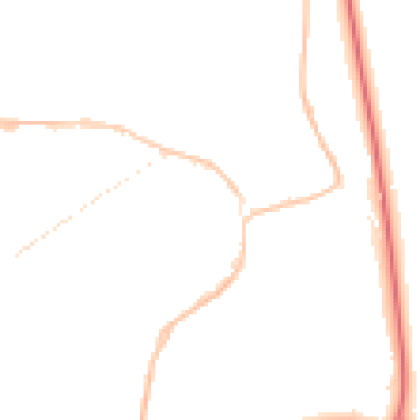Night-time road noise heatmap for SR2 0PB