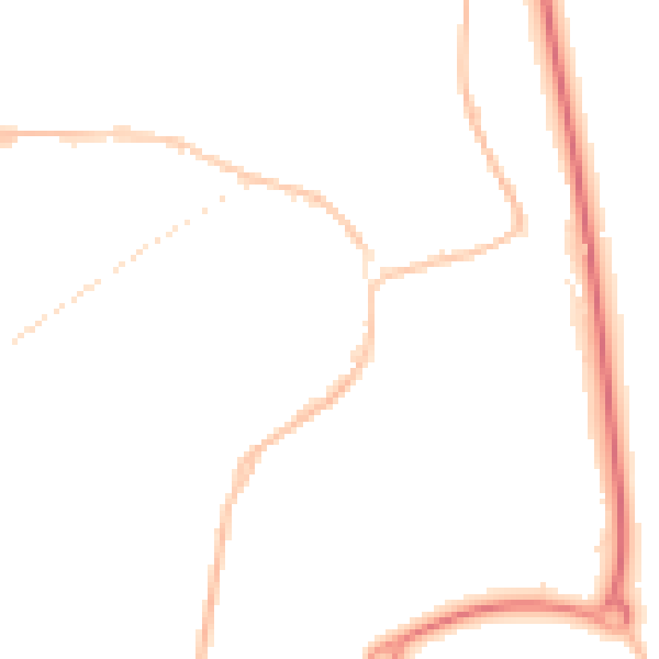 Night-time road noise heatmap for SR2 0PE