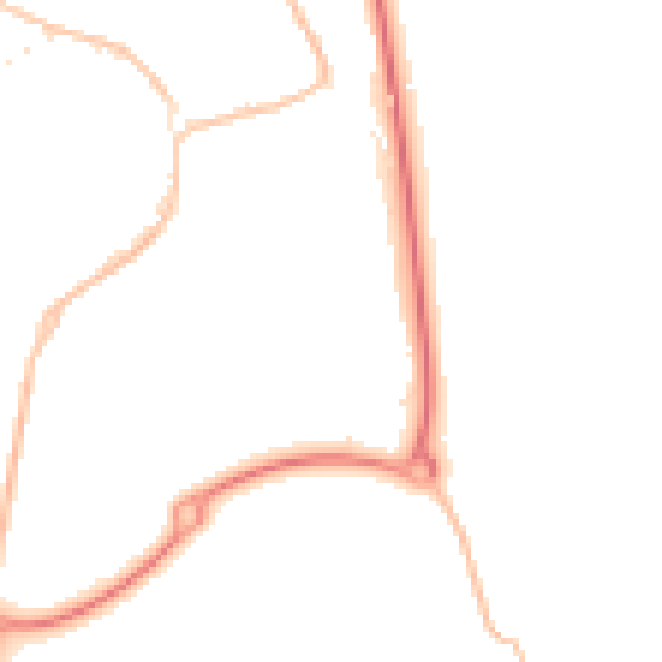 Night-time road noise heatmap for SR2 0PR