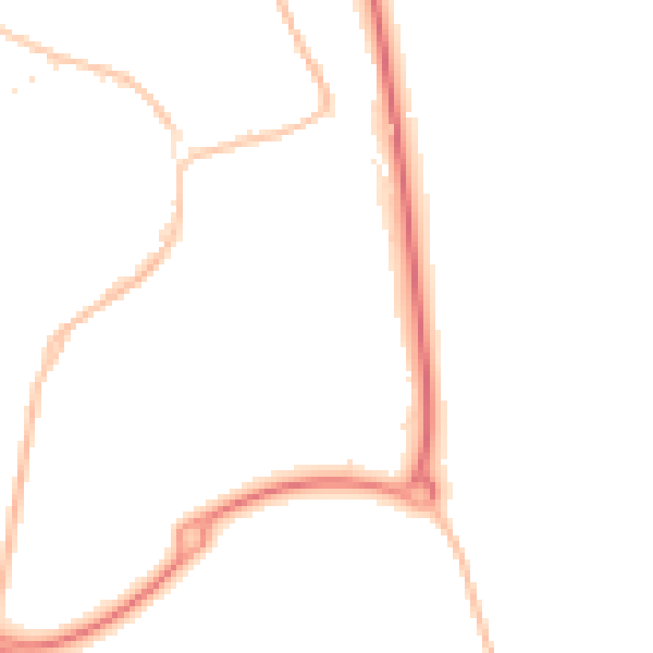 Night-time road noise heatmap for SR2 0PS