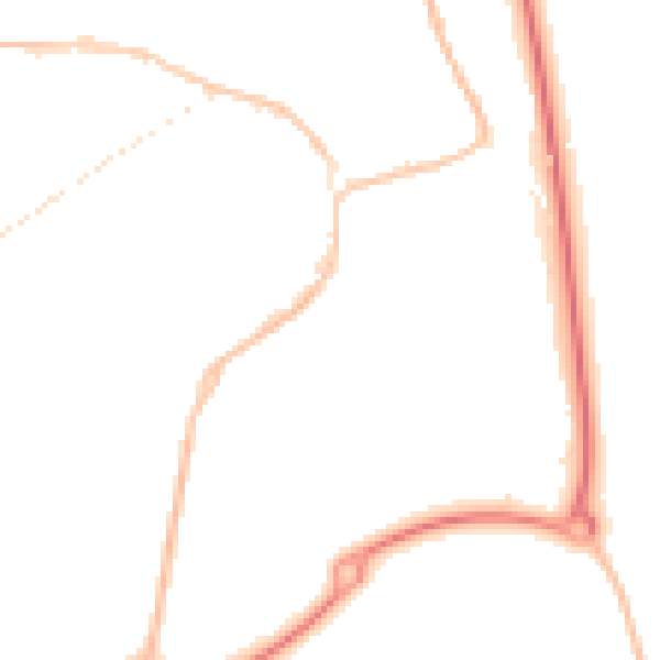 Night-time road noise heatmap for SR2 0QE