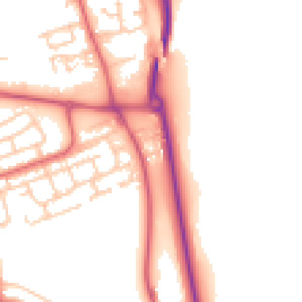 Daytime road noise heatmap for SR2 0SZ