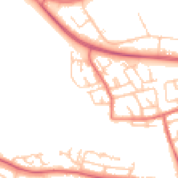 Daytime road noise heatmap for SR2 0TE