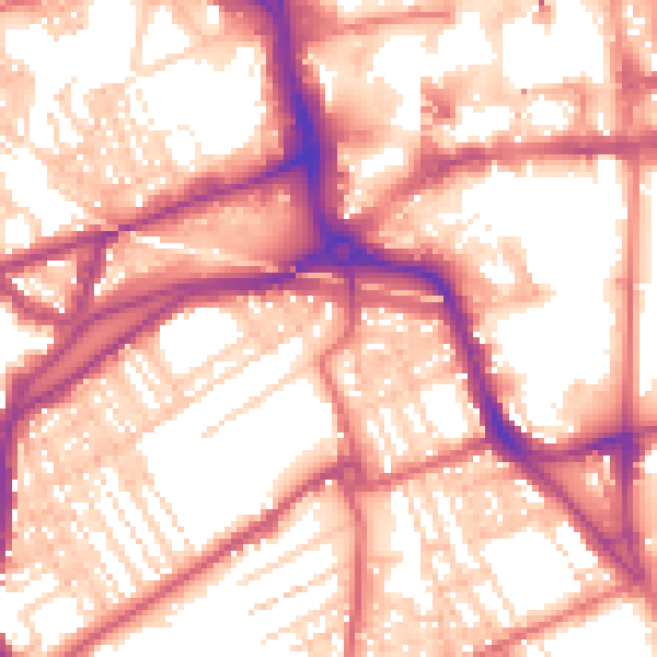 Daytime road noise heatmap for SR2 7AD