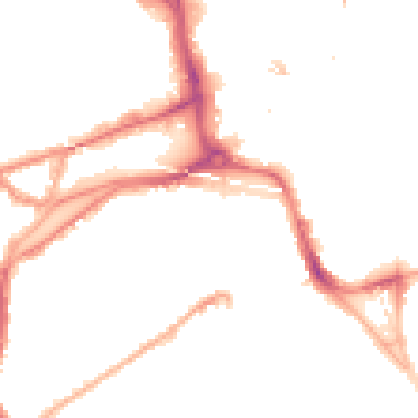 Night-time road noise heatmap for SR2 7AD