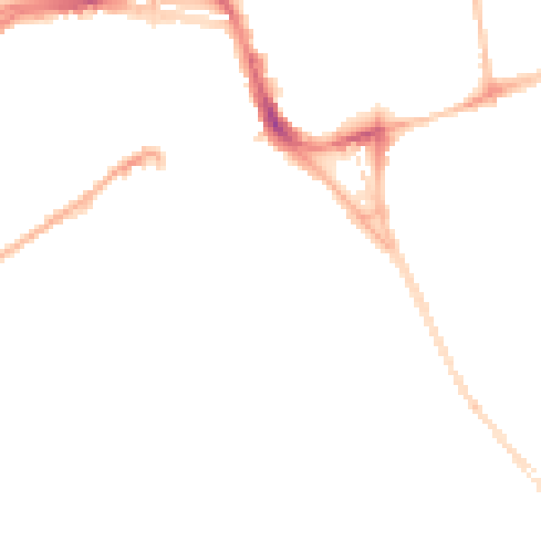 Night-time road noise heatmap for SR2 7HA