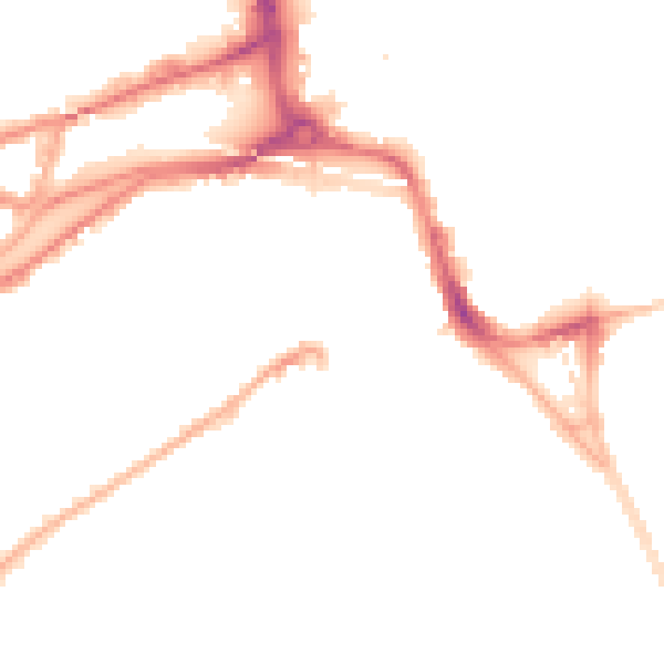 Night-time road noise heatmap for SR2 7LB