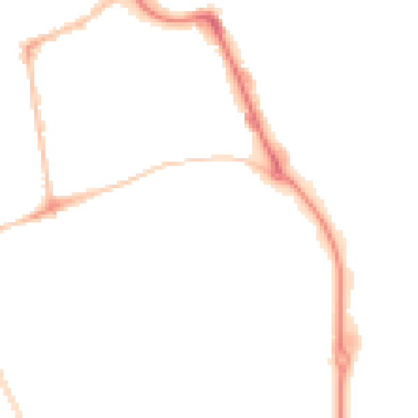 Night-time road noise heatmap for SR2 8AP