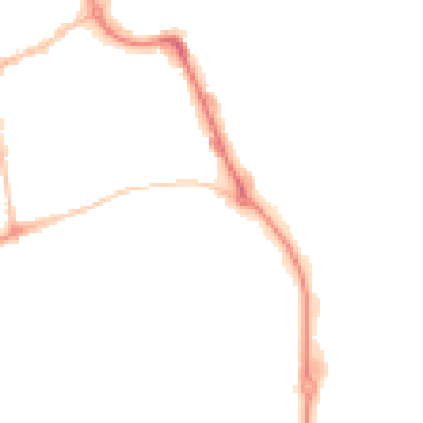 Night-time road noise heatmap for SR2 8AW